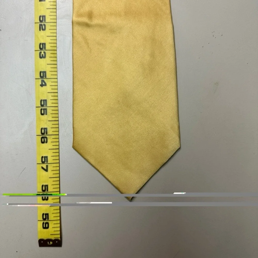 Yellow Solid Silk Men's Tie